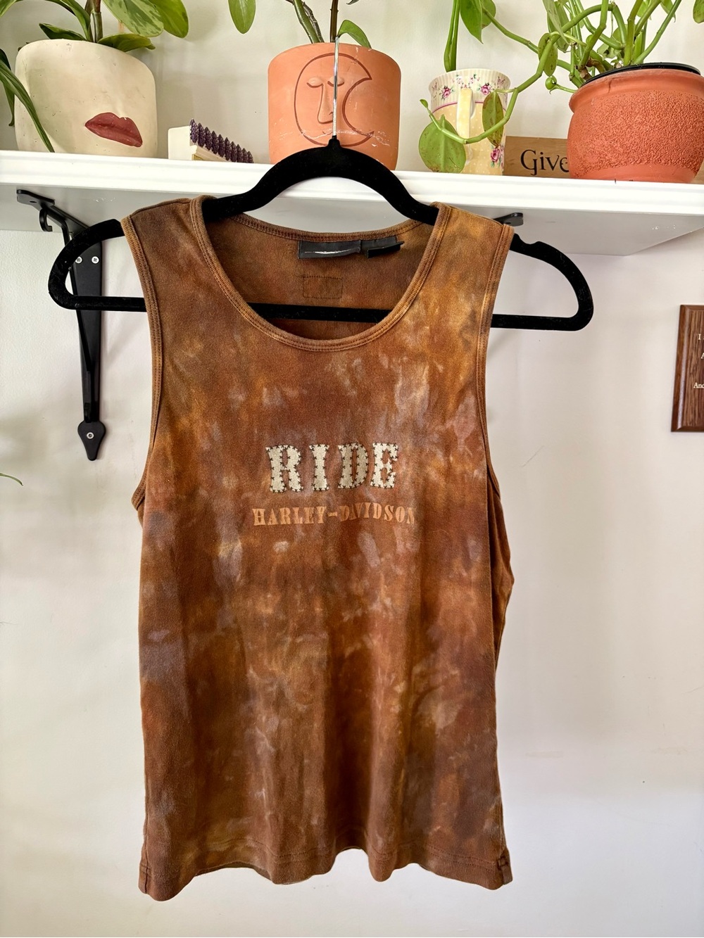 Harley-Davidson Brown Tie-Dye 'RIDE' Tank